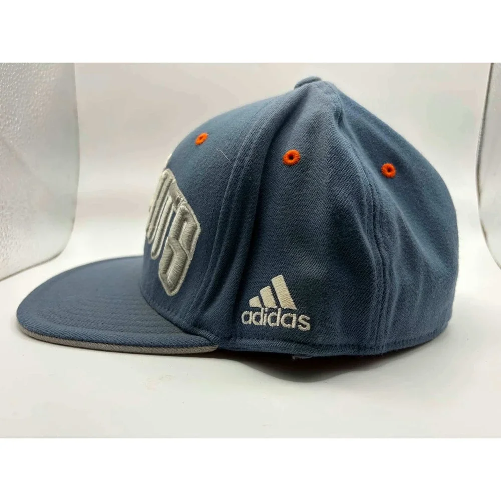 Adidas NBA Charlotte Bobcats Fitted Hat L/XL Blue Orange Climalite Draft‎ Cap